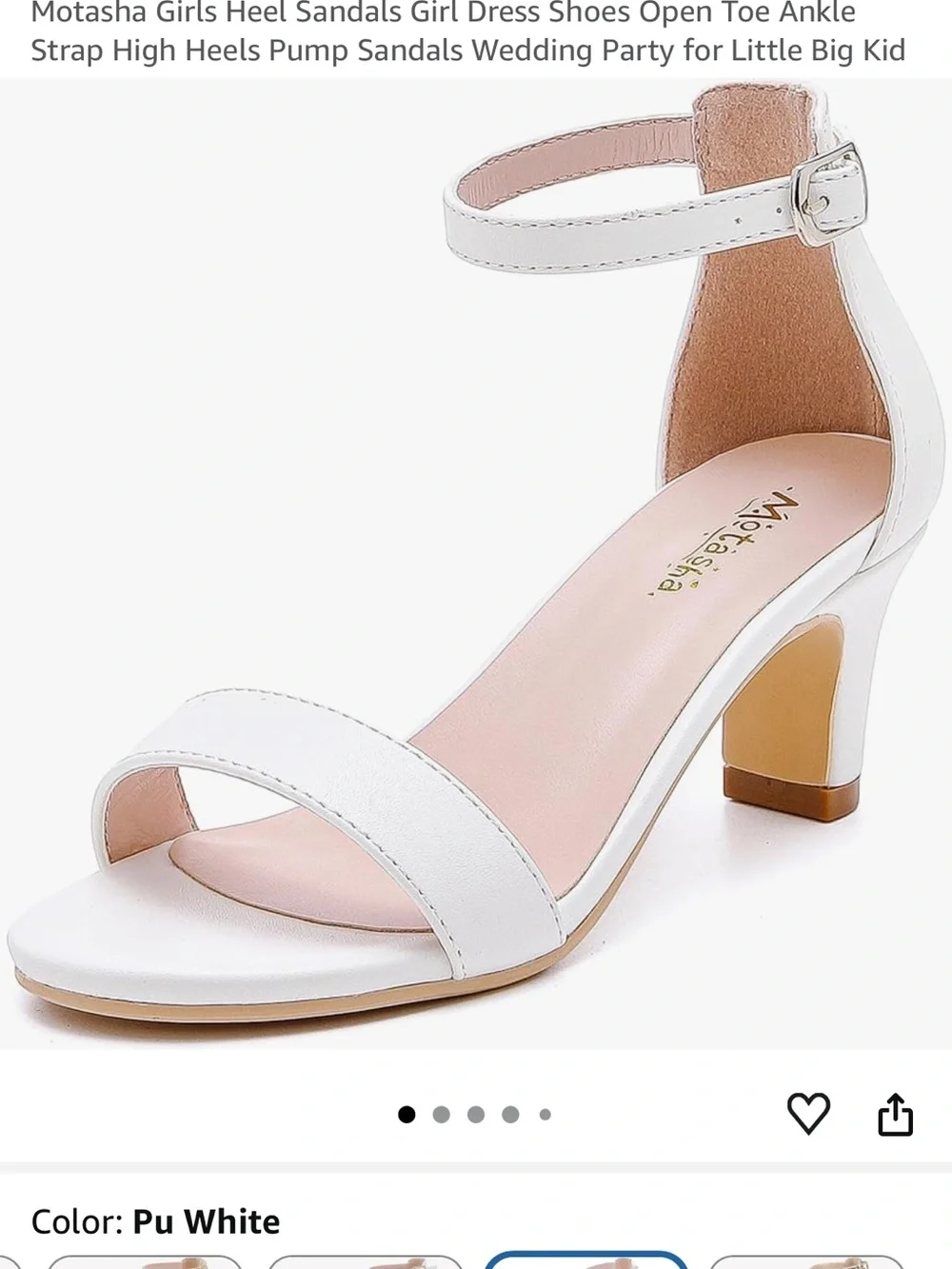 Motasha White Ankle-Strap Dress Heels